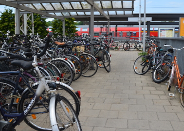 Fahrrad-Abstellplatz am Bahnhof Eberswalde